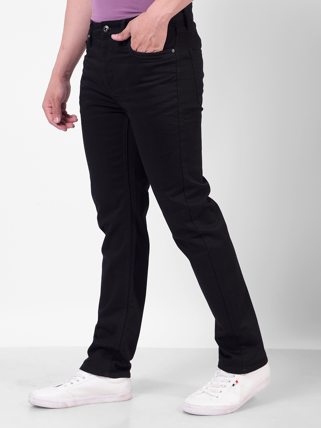 Numero Uno Men Solid Black Jeans